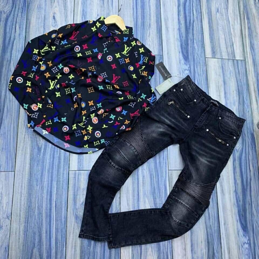 Jeans and shirts